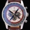 Breitling certifié Correa de cuero marrón amarillento del cronógrafo del dial 80175
