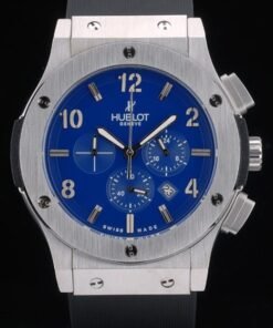 Hublot Big Bang Negro correa de goma azul a cuadros Dial 80199