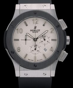 Hublot Big Bang Negro correa de caucho negro Cuadros Dial 80196