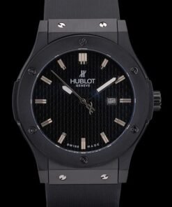 Hublot Big Bang Negro correa de caucho Negro Cuadros Dial 80193