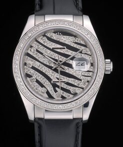 Suiza Rolex Datejust Edición Especial 2012 correa de cuero Negro 80252