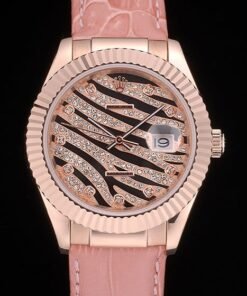 Suiza Rolex Datejust Edición Especial 2012 correa de cuero rosado pálido 80253