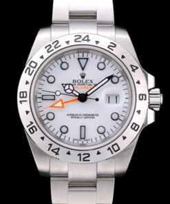 Suiza Rolex Explorador de acero inoxidable esfera blanca Bisel taquímetro