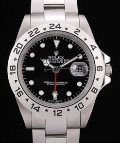 Acero inoxidable Rolex Explorador Negro Dial taquímetro