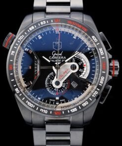 Tag Heuer Carrera Dial Negro caja de acero inoxidable Negro