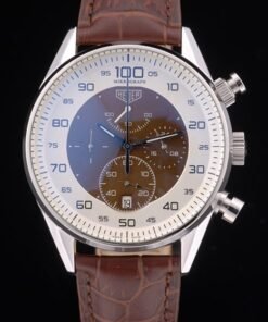 Tag Heuer correa de cuero de Brown Mikrograph edición limitada 7916