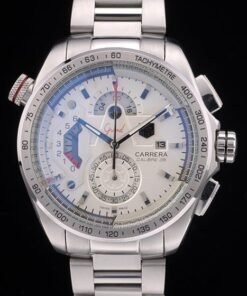 Tag Heuer Carrera Calibre 36 Esfera Blanca, Correa de acero inoxidable de 7926