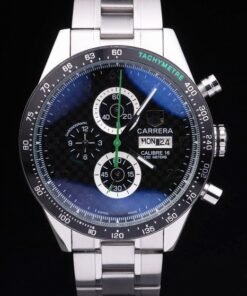 Negro Carrera réplicas relojes 3757