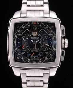 Tag Heuer Monaco Correa Mikrograph acero inoxidable Dial Negro 7922