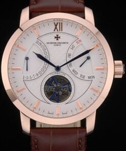 Vacheron Constantin relojes de réplicas de cuero de lujo 80226