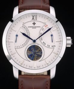 Vacheron Constantin relojes de réplicas de cuero de lujo 80228